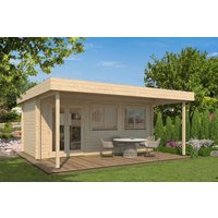 26 % reduziert! Fjordholz modernes Gartenhaus Modell Kurt 44 A mit Vordach