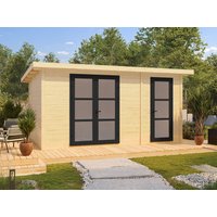 26 % reduziert! Fjordholz modernes Gartenhaus Modell Alu Line 28-F 12m²
