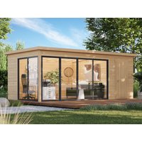 26 % reduziert! Fjordholz modernes Gartenhaus Modell Office IsoSlide 7 18m²
