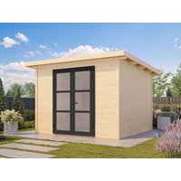 26 % reduziert! Fjordholz modernes Gartenhaus Modell Alu Line 28-A 9m²