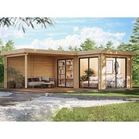 26 % reduziert! Fjordholz modernes Gartenhaus Modell Luisa-44 IsoSlide 35m²
