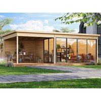 26 % reduziert! Fjordholz modernes Gartenhaus Modell Office IsoSlide 4 SD 28m²