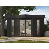 26 % reduziert! WPC 5-Eck modernes Gartenhaus Modell Style Modern 12m²