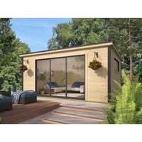 26 % reduziert! Fjordholz modernes Gartenhaus Modell Poel-4 20m²