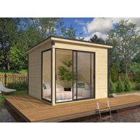 26 % reduziert! Fjordholz modernes Gartenhaus Modell Amrum-1 9m²