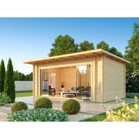 26 % reduziert! Fjordholz modernes Gartenhaus Modell Starla 70 E Premium 28m²