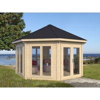 26 % reduziert! Gartenpavillon Modell Modern 12 m² mit 7 Fenstern 12m²