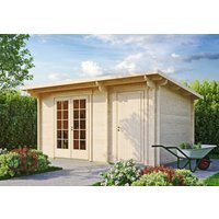 26 % reduziert! Fjordholz modernes Gartenhaus Modell Jacob 44 A mit Abstell 15m²