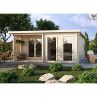 26 % reduziert! Fjordholz modernes Gartenhaus Modell Alba 44 18m²