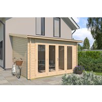 26 % reduziert! modernes Gartenhaus Modell Anbau Lounge 44 B 12m²