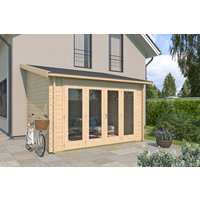 26 % reduziert! modernes Gartenhaus Modell Anbau Lounge 44 A 15m²