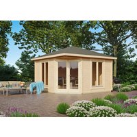 26 % reduziert! Fjordholz modernes Gartenhaus Modell Cati 44 Modern 16m²