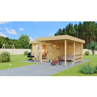 26 % reduziert! Fjordholz modernes Gartenhaus Modell Roxana 44 30m²