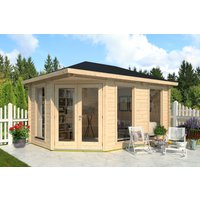 26 % reduziert! Fjordholz modernes Gartenhaus Modell Lisa 44 B Modern 20m²