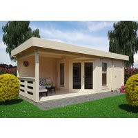 26 % reduziert! Fjordholz modernes Gartenhaus Modell Nora 44 E Modern 24m²