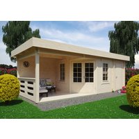 26 % reduziert! Fjordholz modernes Gartenhaus Modell Nora 44 E Klassik 32m²