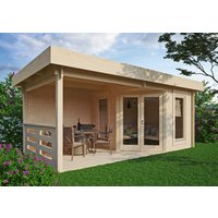 26 % reduziert! Fjordholz modernes Gartenhaus Modell Nora 44 D Modern 18m²