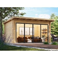 26 % reduziert! Fjordholz modernes Gartenhaus Modell Berlin 44 F IsoSlide 15m²