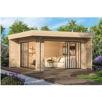 26 % reduziert! Fjordholz modernes Gartenhaus Modell Bobby 44 Alu 20m²